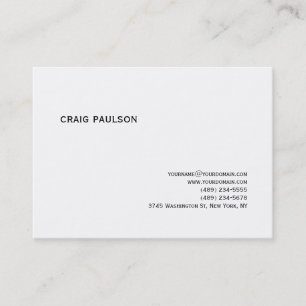 Simple tendance mignonne Carte de visite blanc cla