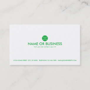simple tennis business card