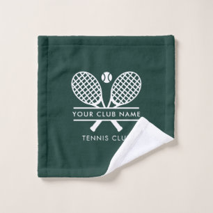 Simple Tennis Club Name Team Players Green Custom Wash Cloth