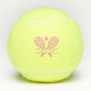 Simple Tennis Rackets Motif Sport Personalized Balls