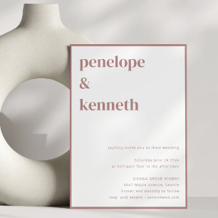 Simple Terracotta Clay Wedding Website RSVP Invitation