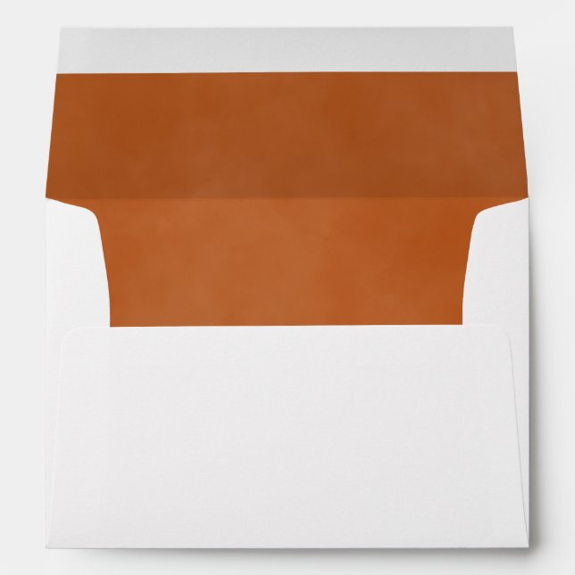 Simple Terracotta Wedding Envelope (Back (Bottom))