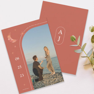 Simple Terracotta Wedding Save The Date