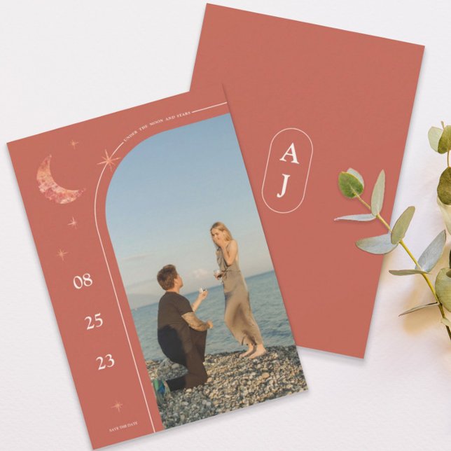 Simple Terracotta Wedding Save The Date (Creator Uploaded)