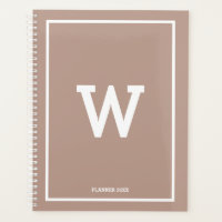 Simple Terre Beige Toné Initial Mois