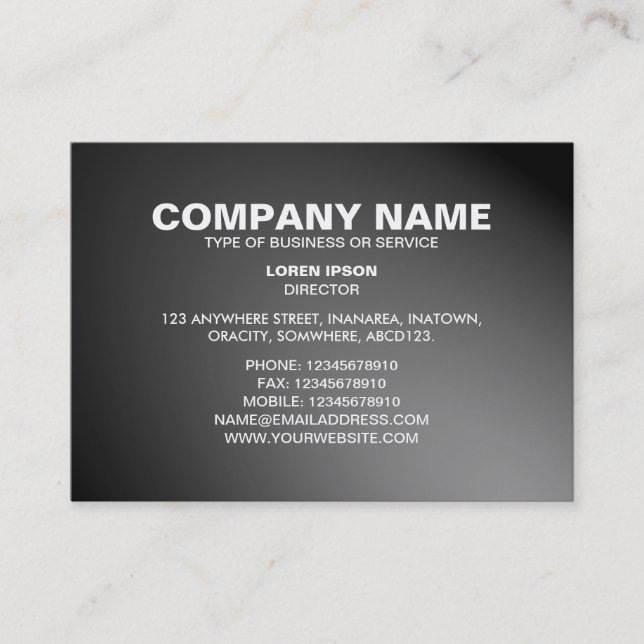 Simple Text 06 - Spotlit - Grey Business Card (Front)