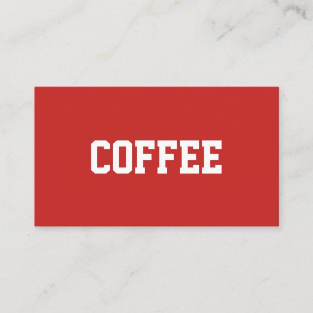 Simple Text Coffee Superstar Centred Loyalty Card (Front)