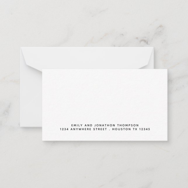 Simple Text Name and Address Card (Front)