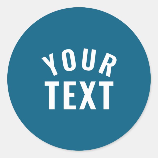 Simple Text Template Womens Long Sleeve Black _1  Classic Round Sticker (Front)