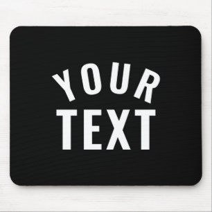 Simple Text Template Womens Long Sleeve Black _1 Mouse Pad