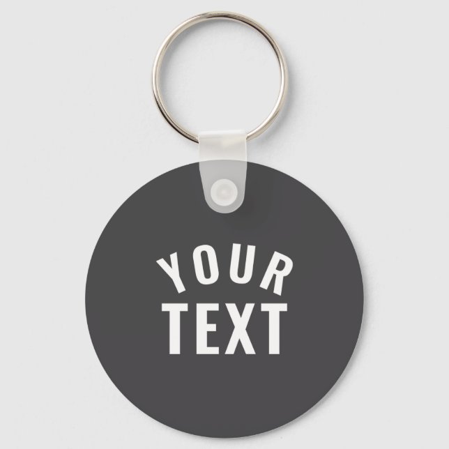Simple Text Template Womens Long Sleeve Black  Keychain (Front)