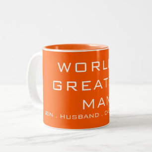 Simple Text Typography Two-Tone Coffee Mug