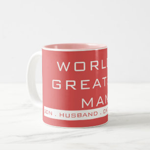 Simple Text Typography Two-Tone Coffee Mug