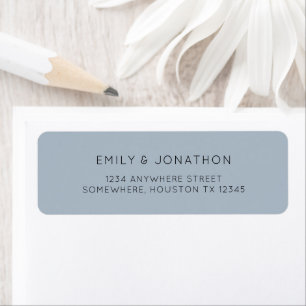 Simple Texte Dusty Blue Nom de retour Étiquette de