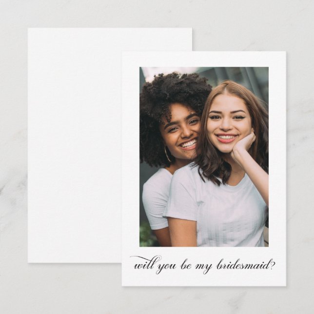 Simple Texte Photo Seras-Tu Ma Carte D'Époux (Devant / Derrière)