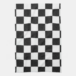 Simple textured chequerboard kitchen towel