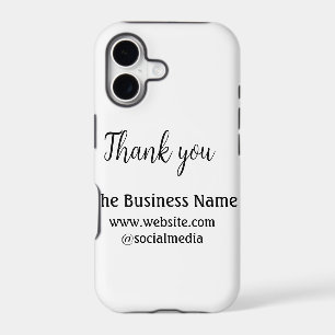 Simple thank you add business name details text  t