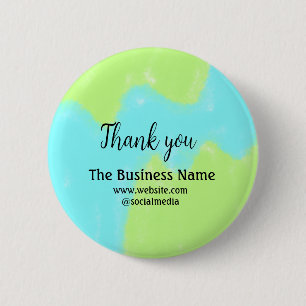 Simple thank you add business name details text  t 2 inch round button