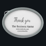 Simple thank you add business name details text  t belt buckle<br><div class="desc">DESIGN</div>