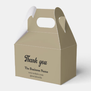 Simple thank you add business name details text  t favor box