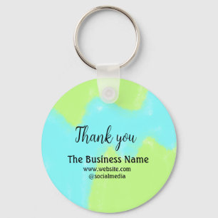Simple thank you add business name details text t keychain