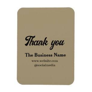 Simple thank you add business name details text  t magnet