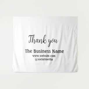 Simple thank you add business name details text  t tapestry