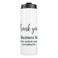 Simple thank you add business name details text t
