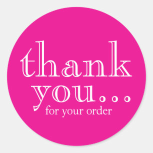 Simple Thank You Business Customer Classic Round Sticker