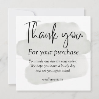 simple thank you card