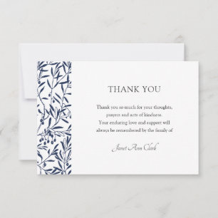 Simple Thank You for Condolences Card