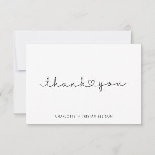 Simple Thank You Heart  Card
