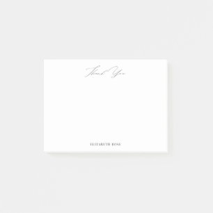 simple thank you personalized name post-it notes