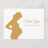 Simple Thank You Pregnant Woman Elegant Baby Bump