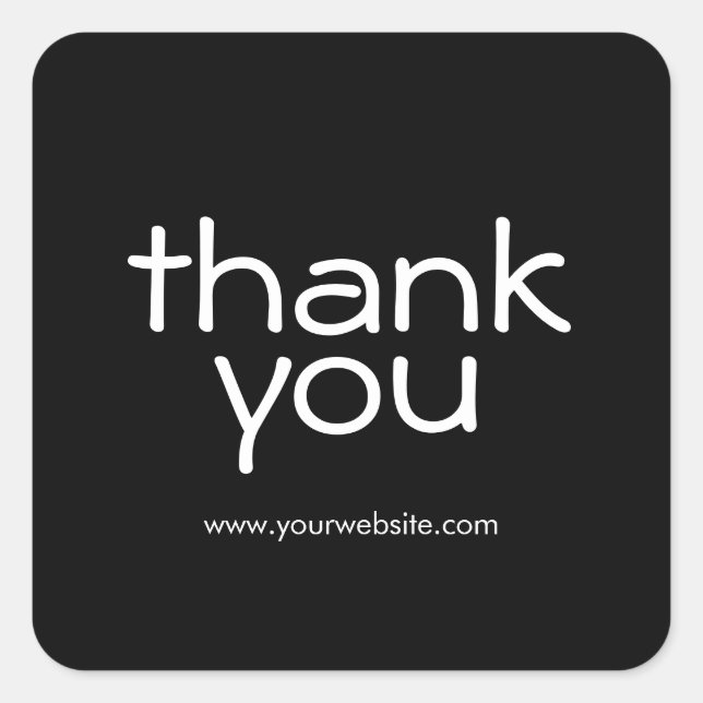 Simple Thank You Small Business Stickers (Front)