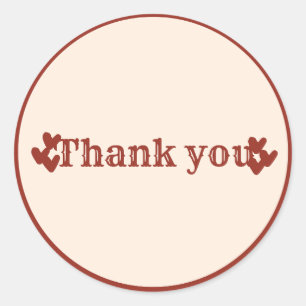 Simple thank you sticker
