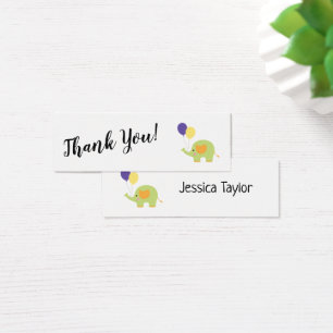 Simple Thank You w/ Smiling Elephant Insert Cards