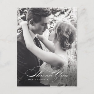 Simple Thank You Wedding Postcard