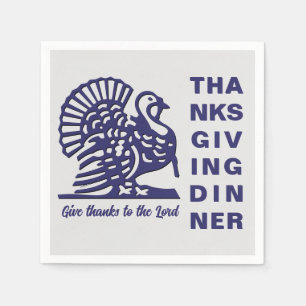 Simple THANKSGIVING DINNER Paper Napkin