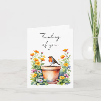 Simple Thinking of You Thank You Card | Watercolor
