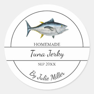 Simple thon fait maison Jerky Étiquette