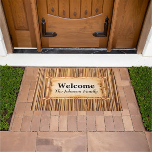 Simple Tiki Bamboo Sticks  Doormat