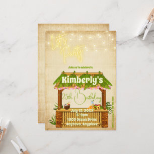 Simple Tiki Bar Invitation Anniversaire