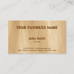 Simple Timber business card