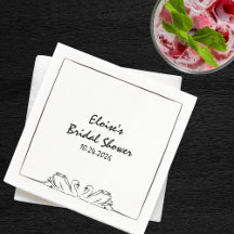 Simple Timeless Handwritten Swan Bridal Shower