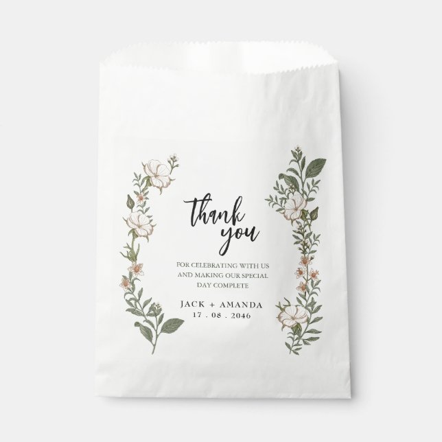 Simple Timeless Wedding Favours bags (Front)