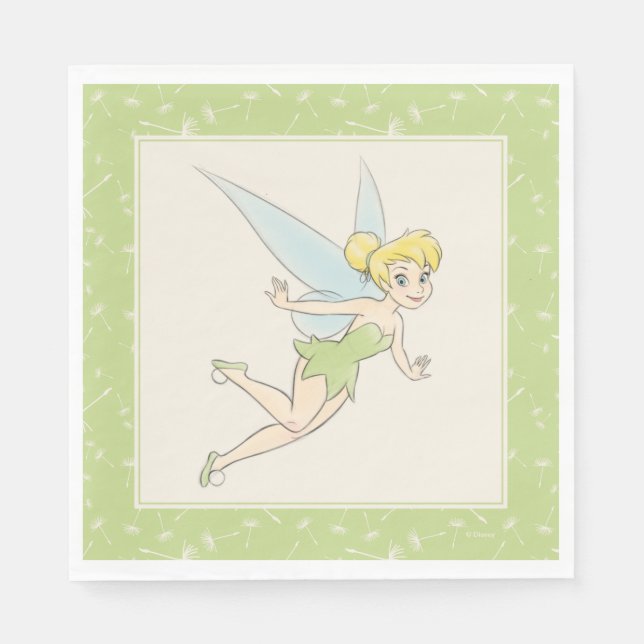 Simple Tinker Bell Baby Shower Napkin (Front)