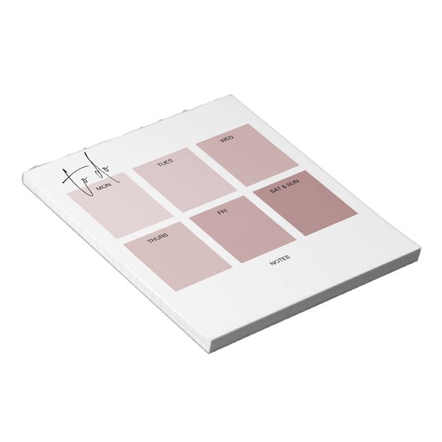 Simple To Do Blush Pink Tear Away Planner  Notepad (Angled)