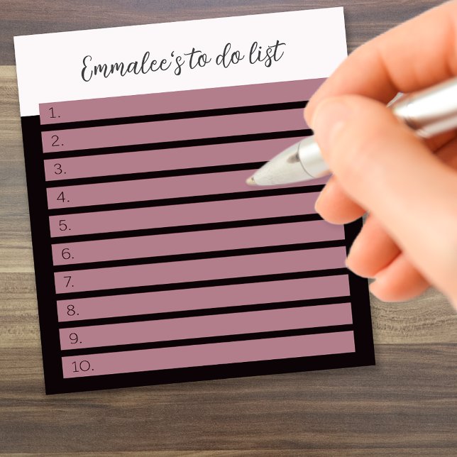 Simple To Do Custom Lined Numbered White Red Mix Notepad (Creator Uploaded)