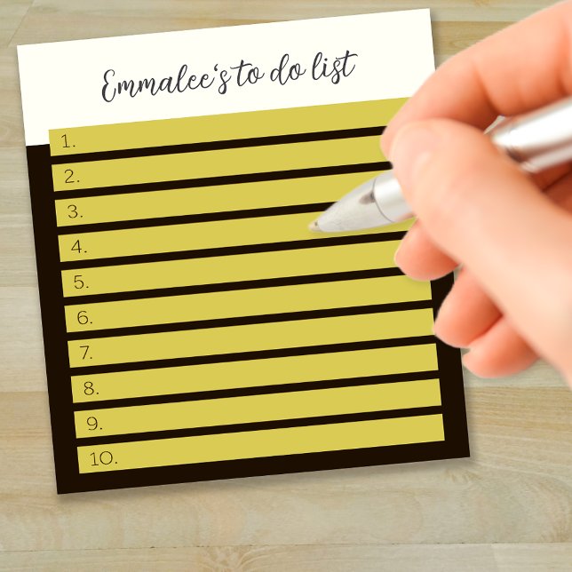 Simple To Do Custom Lined White Yellow Mix Notepad (Creator Uploaded)